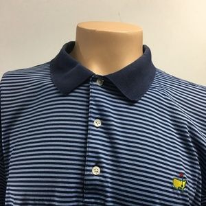 Masters XXL Golf Polo Shirt Striped Blue